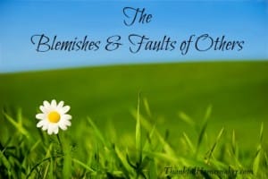 The Blemishes & Faults of Others