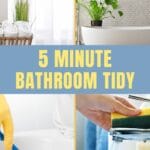 Simple 5-minute routine to have a clean bathroom every day. @thankfulhomemaker