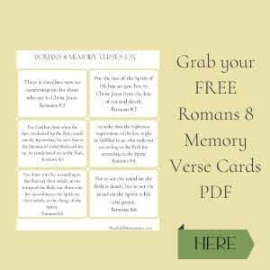 Romans 8 Memory Verse Cards Free PDF @mferrell