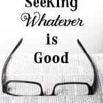 As believers, we all desire to be discerning and wise in our choices. As we mature and grow in our knowledge of the scriptures the hope is we will use that information to make choices in line with God's will. #discernment #allthatsgoodbookreview @mferrell