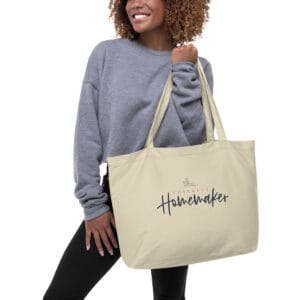 Thankful Homemaker Large Organic Tote Bag